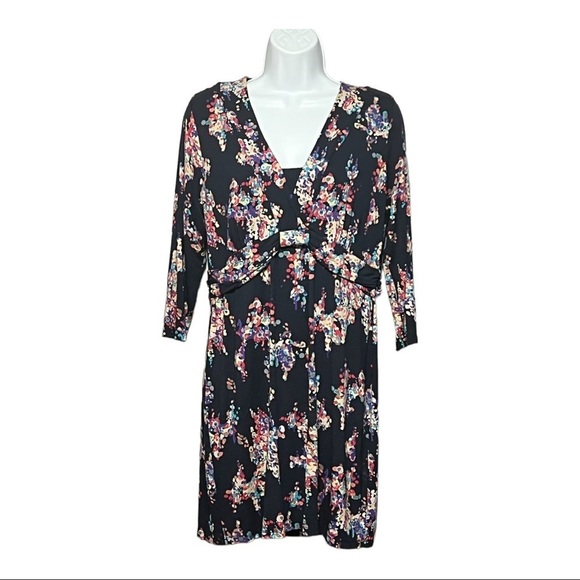 Boden Confetti Print Jersey Knit Dress Navy Soft Feminine Whimsical Everyday 12R - Picture 6 of 15